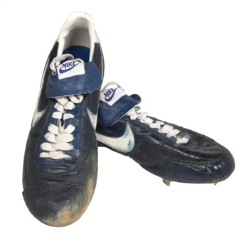 1983-84 Don Sutton Game Worn Nike Cleats (MEARS)